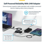 StarTech.com ST4300USB3V2-NA interface hub USB 3.2 Gen 1 (3.1 Gen 1) Type-C 5000 Mbit/s Black