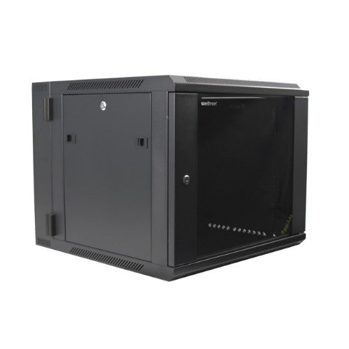 Weltron 90-4090WMEN-9U rack cabinet Wall mounted rack Black