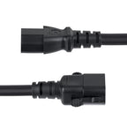 StarTech.com C14LC1314G15ABK10FT power cable Black 118.1" (3 m) C14 coupler C13 coupler