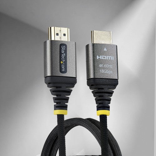 StarTech.com HDMI2-FLEX-4K60-50C HDMI cable 19.7" (0.5 m) HDMI Type A (Standard) Black, Silver
