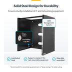 StarTech.com RACK-14U-14-BRACKET rack cabinet Wall mounted rack Black