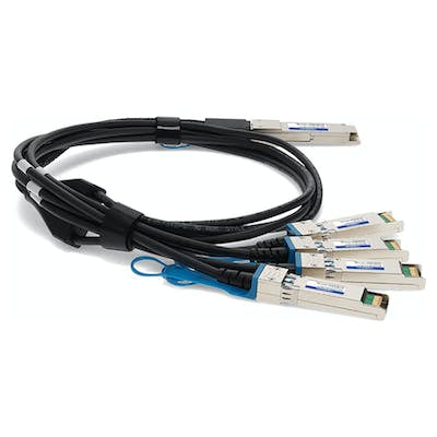 AddOn Networks QSFP-4SFP25G-CU15MAO InfiniBand/fibre optic cable 59.1" (1.5 m) QSFP28 4xSFP28 Black, Silver