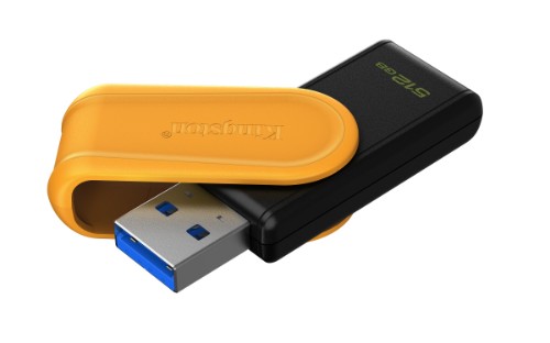 Kingston Technology DataTraveler 512GB Portable USB 3.2 Gen 1 Exodia S (Black/Yellow)