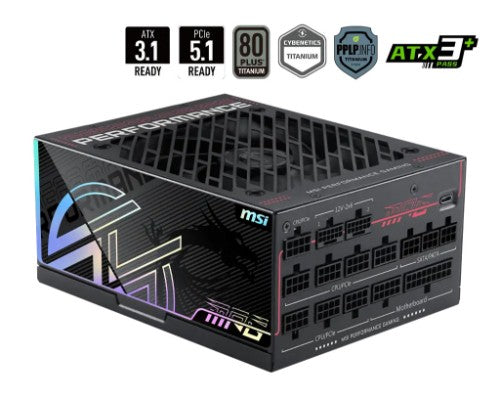 MSI MPG Ai1300TS PCIE5 power supply unit 1300 W 24-pin ATX ATX Black