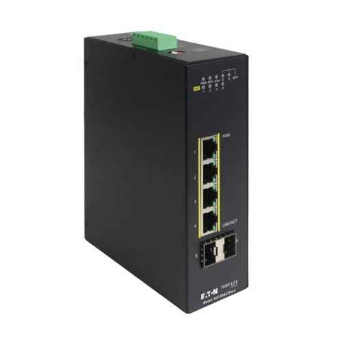 Eaton NGI-S04C2P4-4 network switch Managed L2 Gigabit Ethernet (10/100/1000) Power over Ethernet (PoE) DIN rail Black