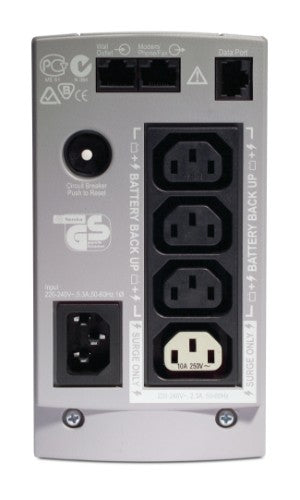 APC Back-UPS uninterruptible power supply (UPS) Standby (Offline) 0.35 kVA 210 W 4 AC outlet(s)