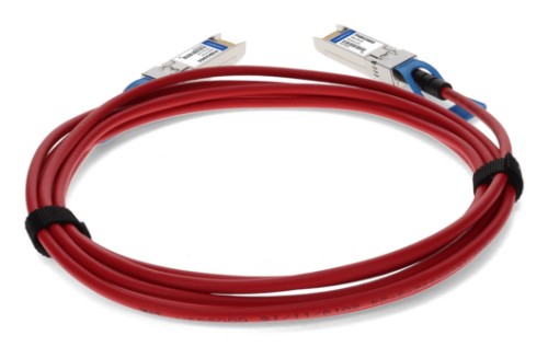 AddOn Networks SFP-H10GB-CU2-5M-RD-AO InfiniBand/fibre optic cable 98.4" (2.5 m) SFP+ DAC Red, Stainless steel