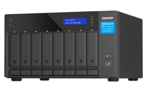 QNAP TVS-h874 NAS Tower Intel® Core™ i9 64 GB DDR4 0 TB QuTS hero Black