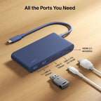 Belkin AVC022FQBL interface hub USB Type-C 5000 Mbit/s Indigo