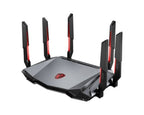 MSI RADIX AXE6600 WIFI 6E TRI-BAND wireless router Gigabit Ethernet Dual-band (2.4 GHz / 5 GHz) Black, Red