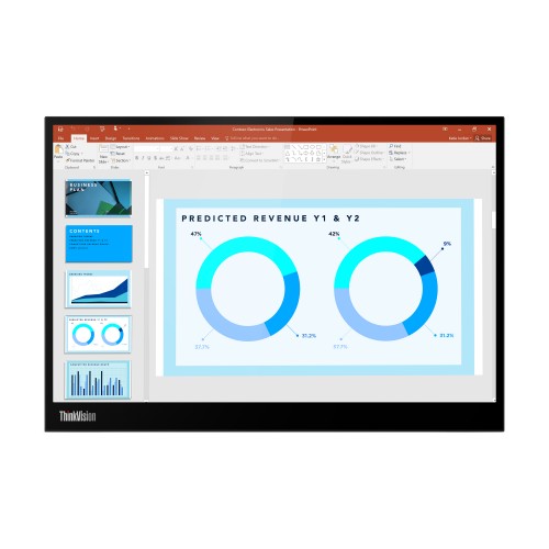Lenovo ThinkVision M14d computer monitor 14" 2240 x 1400 pixels 2.2K LED Black