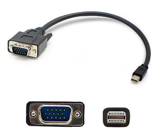 AddOn Networks MDISPORT2VGAMM3B-5PK video cable adapter 35.8" (0.91 m) Mini DisplayPort VGA (D-Sub) Black