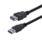 StarTech.com USB3SEXT1MBK USB cable USB 3.2 Gen 1 (3.1 Gen 1) 39.4" (1 m) USB A 5 Gbit/s Black