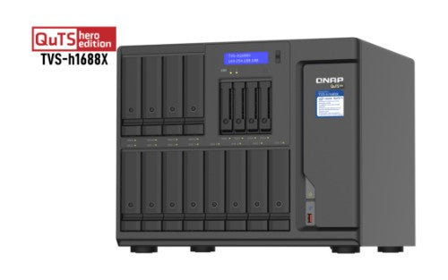 QNAP TVS-h1688X NAS Tower Ethernet LAN Black W-1250