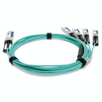AddOn Networks 10322-AOC7M-AO InfiniBand/fibre optic cable 275.6" (7 m) QSFP+ 4x SFP+ AOC Aqua color