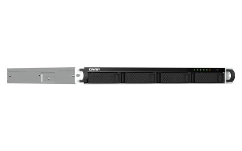 QNAP TS-464U-RP NAS Rack (1U) Intel® Celeron® N5095 8 GB DDR4 0 TB QNAP QTS Aluminum, Black