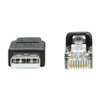 Tripp Lite U009-006-RJ45-X cable gender changer RJ-45 USB 2.0 Type-A Black