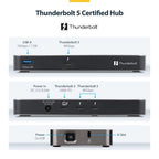 StarTech.com 303NA-TB5-HUB interface hub Thunderbolt 5 80 Mbit/s Gray
