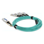 AddOn Networks AOC-Q-4S-100G-15M-AO InfiniBand/fibre optic cable 590.6" (15 m) QSFP28 4xSFP28 Aqua color, Silver