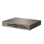 Tenda TEF1126P-24-250W network switch Unmanaged Fast Ethernet (10/100) Power over Ethernet (PoE) Gray