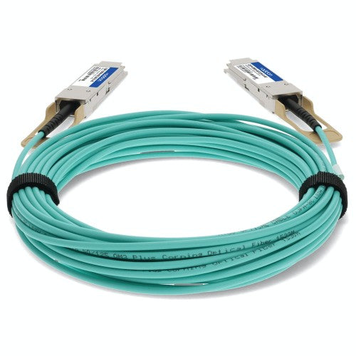 AddOn Networks QSFP-100GB-AOC12M-EX-AO InfiniBand/fibre optic cable 472.4" (12 m) QSFP28 AOC Aqua color