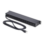 StarTech.com 1315B8H-RACK-PDU power distribution unit (PDU) 13 AC outlet(s) 1U Black