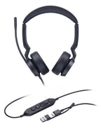 Yealink UH44 Dual Teams USB-C/A Headset Wired Head-band Office/Call center USB Type-C / USB Type-A Black