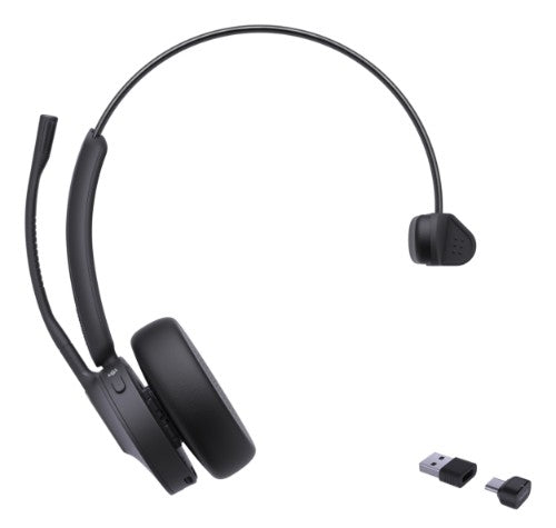 Yealink BH70 Mono Teams Headset Wireless Head-band Office/Call center USB Type-C / USB Type-A Bluetooth Black