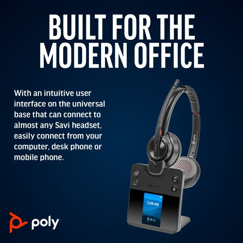 HP Poly Savi 8420 Office Stereo DECT 1920-1930 MHz Headset
