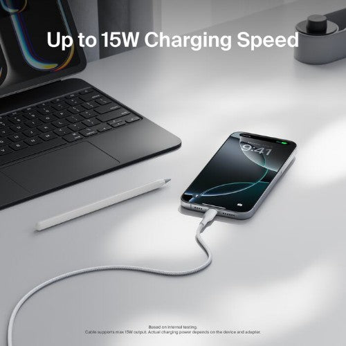 Belkin CAB022FQ1MWH USB cable USB 2.0 39.4" (1 m) USB A USB C White