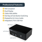 StarTech.com SV231DPDDUA KVM switch Black
