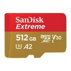 SanDisk Extreme 512 GB MicroSDXC UHS-I Class 10