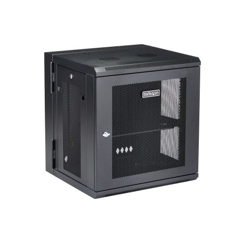 StarTech.com RK12WALHM rack cabinet 12U Wall mounted rack Black
