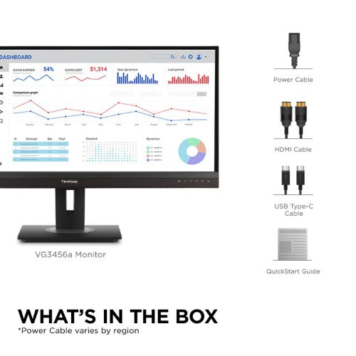 Viewsonic VG Series VG3456A computer monitor 34" 3440 x 1440 pixels Wide Quad HD LED Black