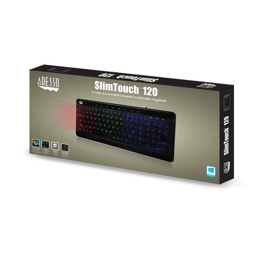 Adesso SlimTouch 120 keyboard USB QWERTY English Black