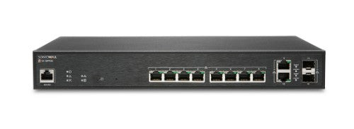 SonicWall SWS12-10FPOE Managed L2 Gigabit Ethernet (10/100/1000) Power over Ethernet (PoE) Black