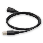 AddOn Networks USBEXTAA5MF USB cable USB 2.0 59.8" (1.52 m) USB A Black