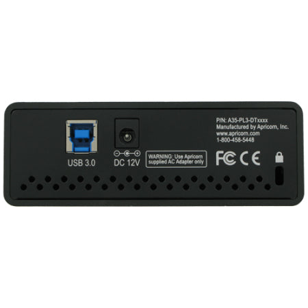 Apricorn Aegis Padlock DT 10TB external hard drive 3.5" USB Type-B 3.2 Gen 1 (3.1 Gen 1) Black