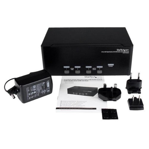 StarTech.com SV431TDVIUA KVM switch Rack mounting Black