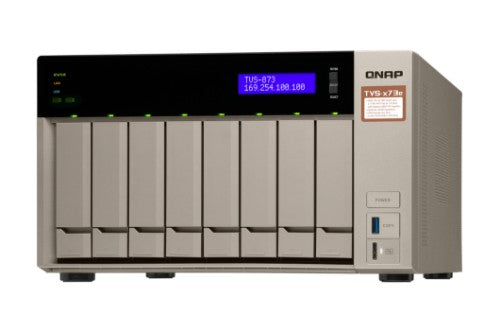 QNAP TVS-873e NAS Tower AMD Embedded R-Series SoC RX-421BD 4 GB DDR4 QNAP Turbo System Gold