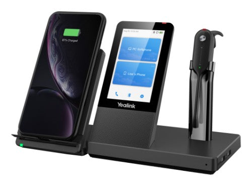 Yealink WH67 UC Headset Wireless Ear-hook, Head-band, Neck-band Office/Call center Bluetooth Charging stand Black