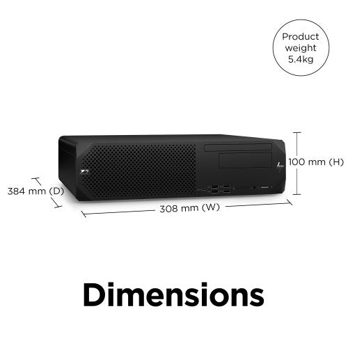 HP Z2 Small Form Factor G9 Intel® Core™ i7 i7-14700 32 GB DDR5-SDRAM 512 GB SSD NVIDIA RTX A2000 Windows 11 Pro SFF Workstation AI Workstation Black