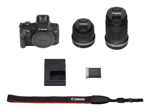 Canon EOS R100 RF-S18-45mm F4.5-6.3 IS STM & RF-S55-210mm F5-7.1 IS STM MILC 24.1 MP CMOS 6000 x 4000 pixels Black
