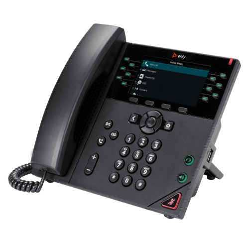 HP Poly VVX 450 12-Line IP Phone and PoE-enabled