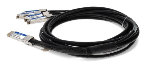 AddOn Networks QDD-4ZQ100-CU3M-AO InfiniBand/fibre optic cable 118.1" (3 m) QSFP-DD 4x QSFP56 DAC Black, Stainless steel