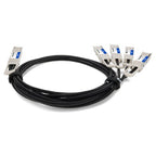 AddOn Networks Q400G-4Q56G-PDAC2M-AO InfiniBand/fibre optic cable 78.7" (2 m) 4xQSFP56 QSFP-DD Black, Silver