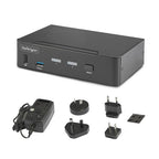 StarTech.com D86A2-2-PORT-8K-KVM KVM switch Black