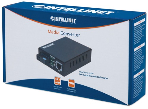 Intellinet 506519 network media converter 100 Mbit/s 1310 nm Multi-mode Black