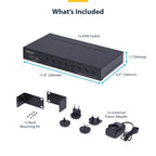 StarTech.com R8AD122-KVM-SWITCH KVM switch Rack mounting Black