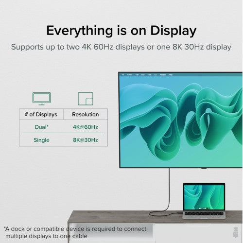 Plugable Technologies USB4-240W-1M USB cable USB4 Gen 3x2 39.4" (1 m) USB B USB C Black